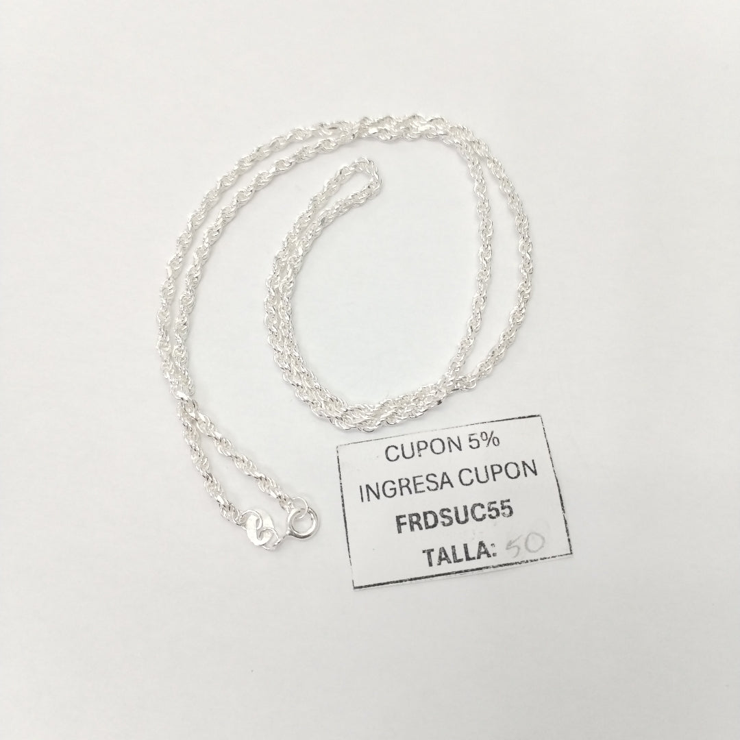 CADENA TORZAL PLATA .925 50 CM 8.52 GR (NUEVO)