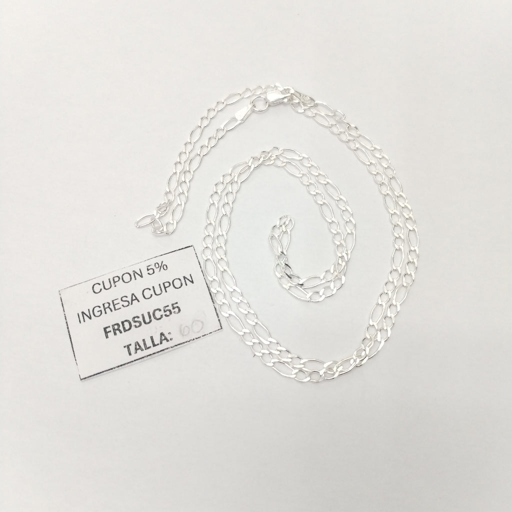 CADENA 3X1 PLATA .925 60 CM 4.72 GR (NUEVO)
