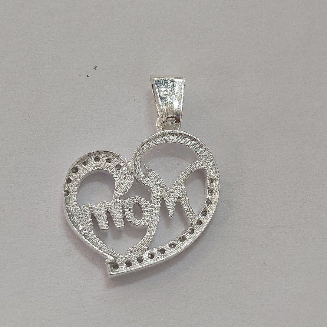 DIJE CORAZON C/CIRCONIAS PLATA .925 3.1 GR (NUEVO)