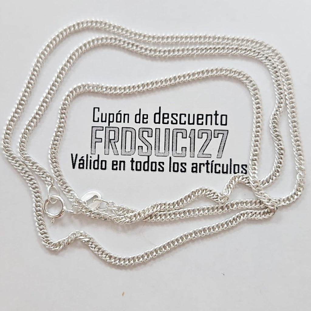 CADENA BARBADA PLATA .925 50 CM 4.12 GR (NUEVO)