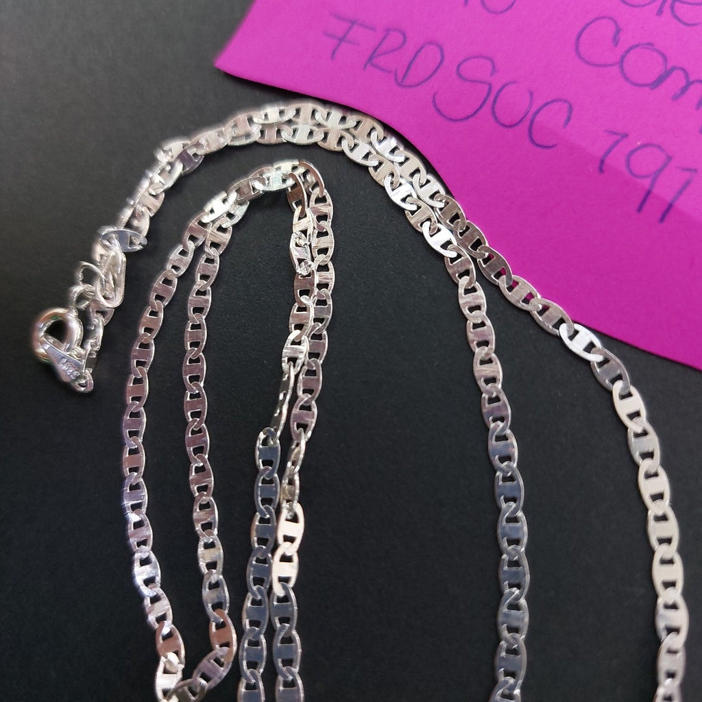 CADENA TEJIDO ESPEJO PLATA .925 55 CM 3.8 GR (NUEVO)