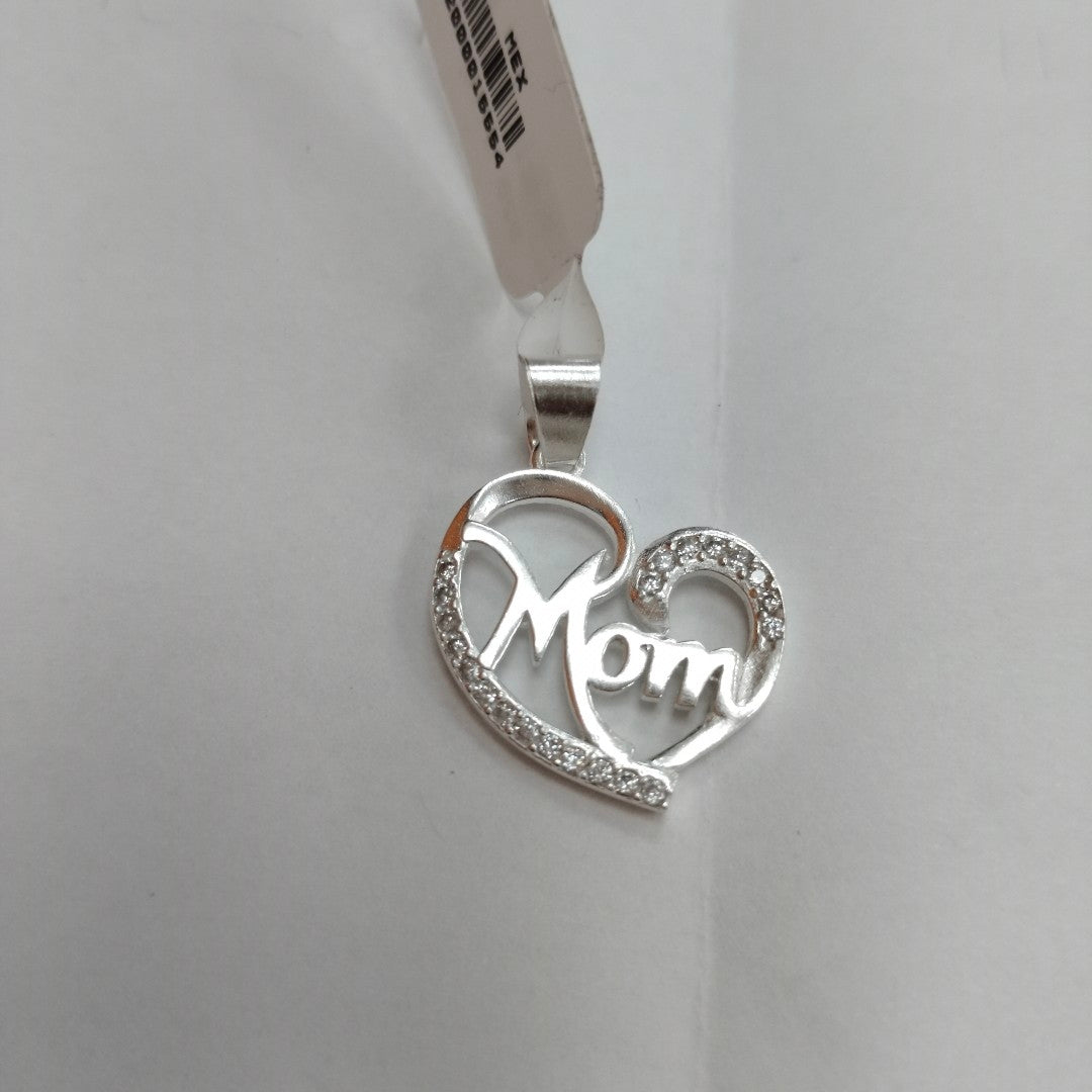 DIJE CORAZON C/CIRCONIAS PLATA .925 3.1 GR (NUEVO)