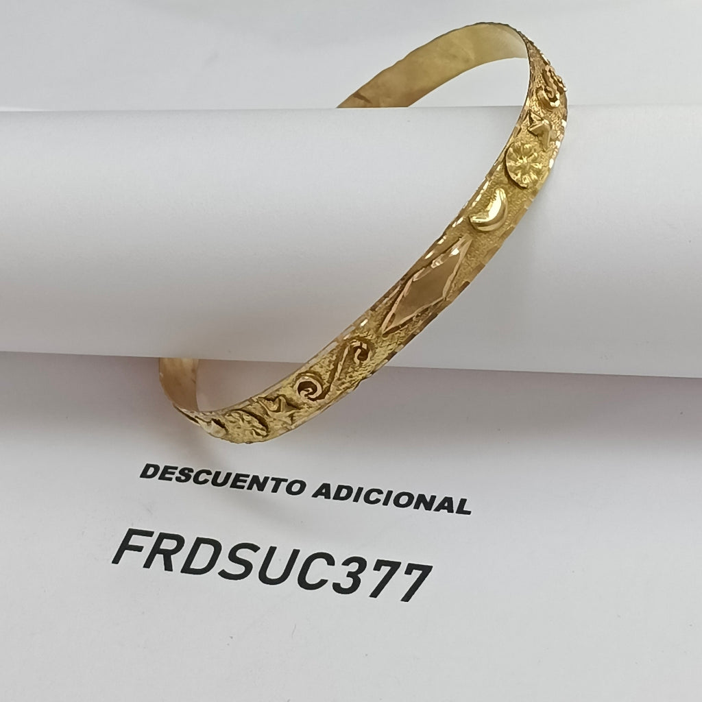 PULSERA RIGIDA ORO 10 K 8,00 GRMS (SEMINUEVO)