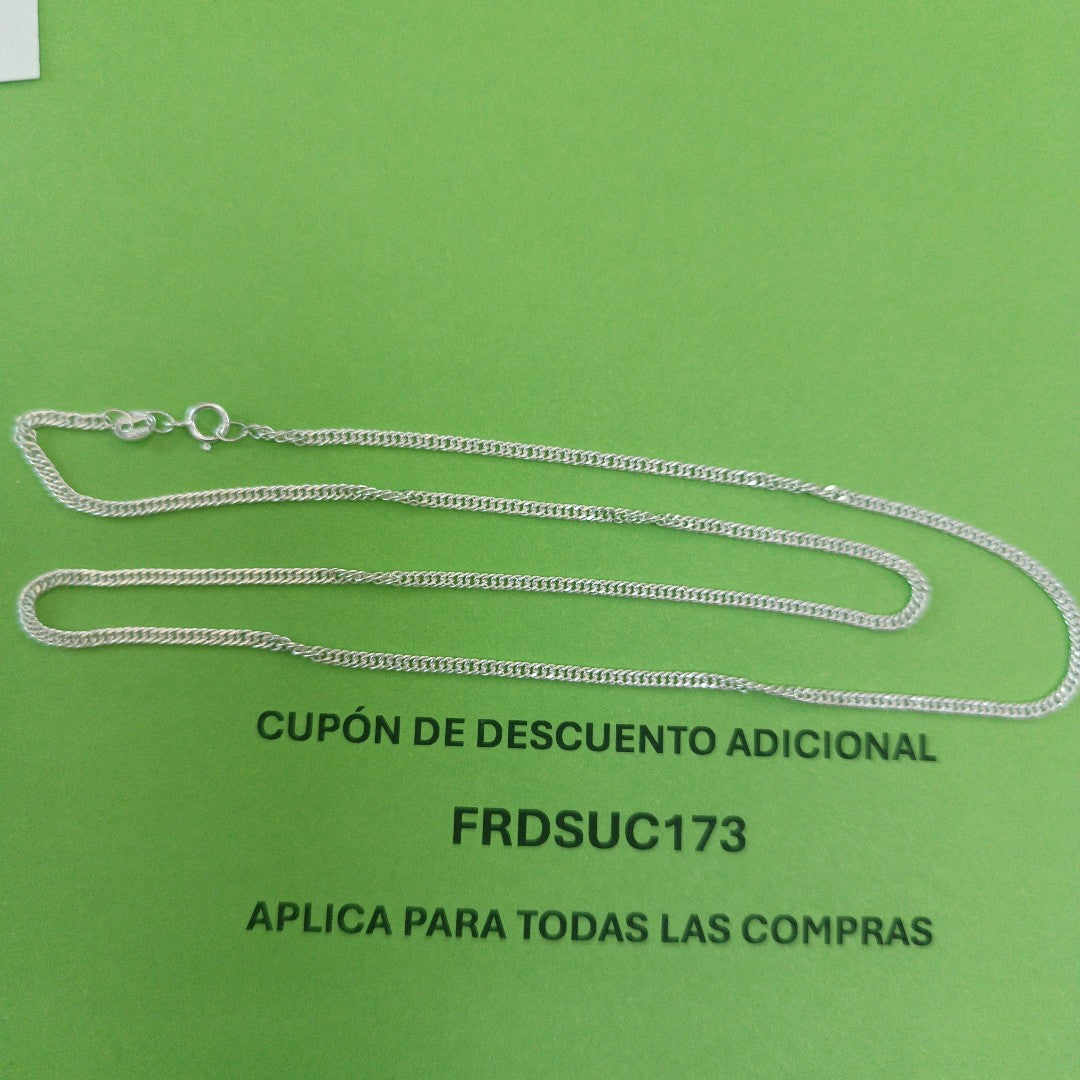 CADENA BARBADA PLATA .925 50 CM 4.12 GR (NUEVO)