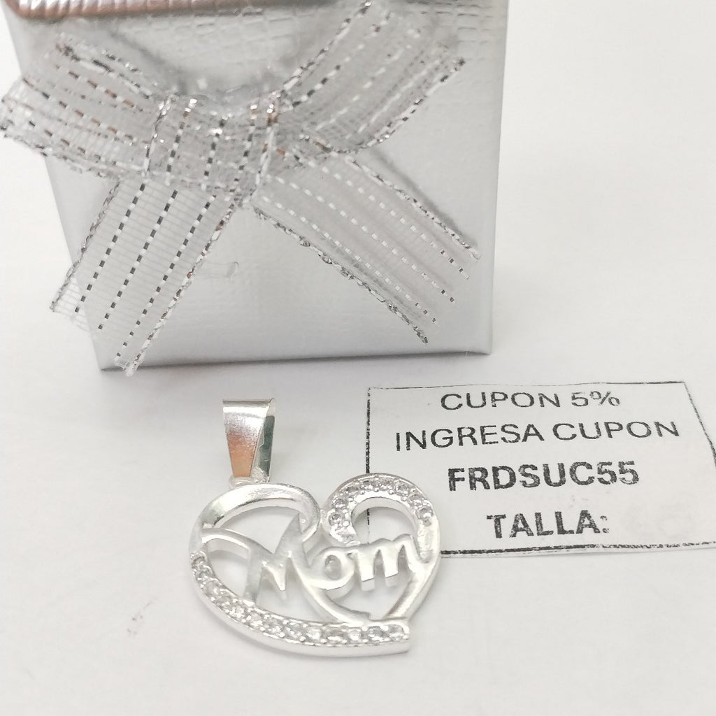 DIJE CORAZON C/CIRCONIAS PLATA .925 3.1 GR (NUEVO)