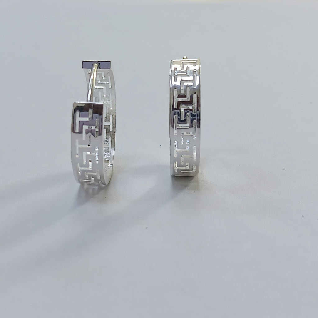 ARETES ARRACADAS GRECAS PLATA .925 4.13 GR (NUEVO)