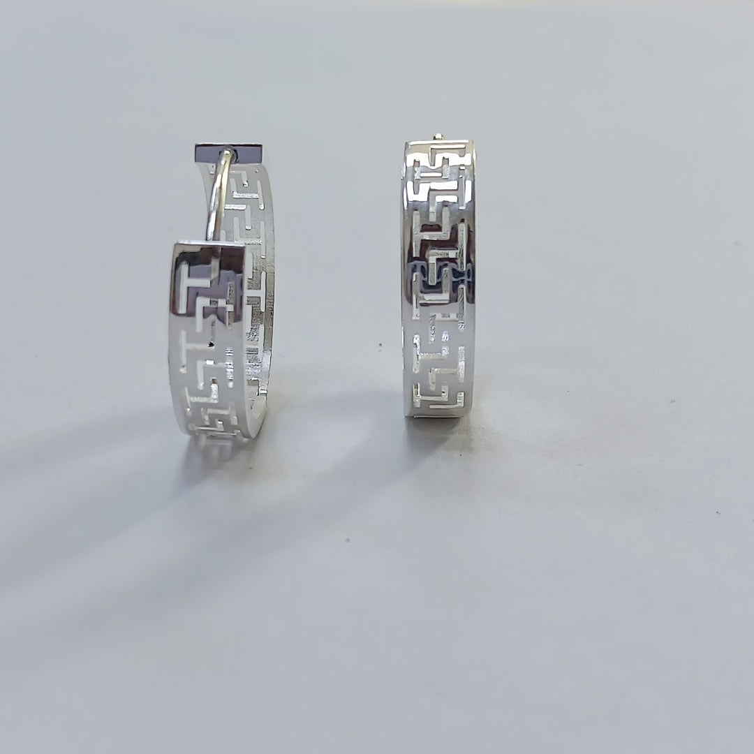 ARETES ARRACADAS GRECAS PLATA .925 4.13 GR (NUEVO)