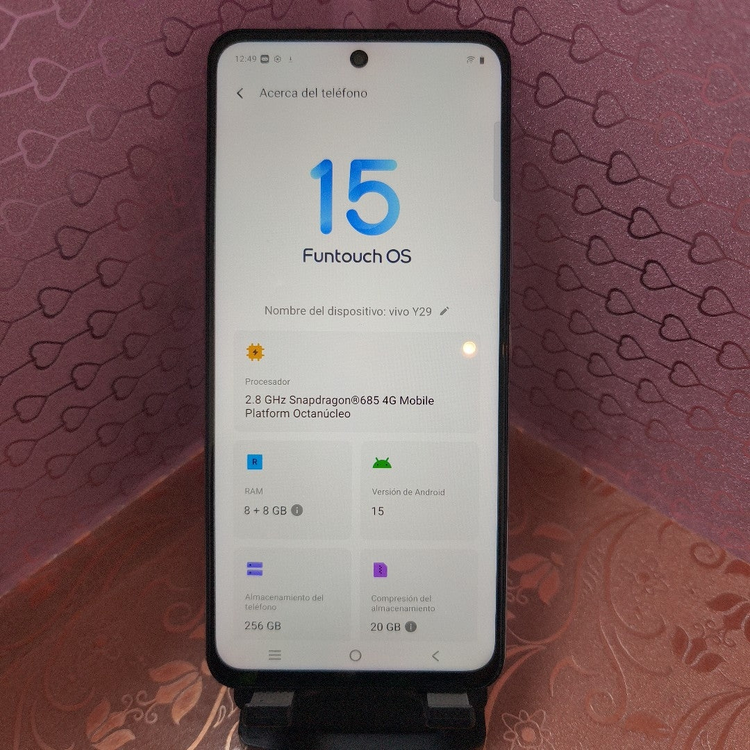 CELULAR VIVO Y29 V2434 (2025) 256 GB 8 GB RAM (SEMINUEVO)