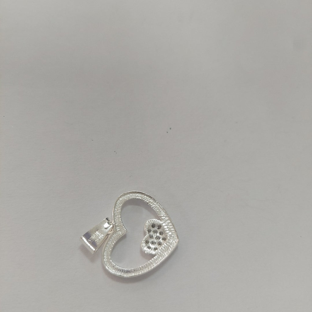 DIJE CORAZON C/CIRCONIAS PLATA .925 2.7 GR (NUEVO)