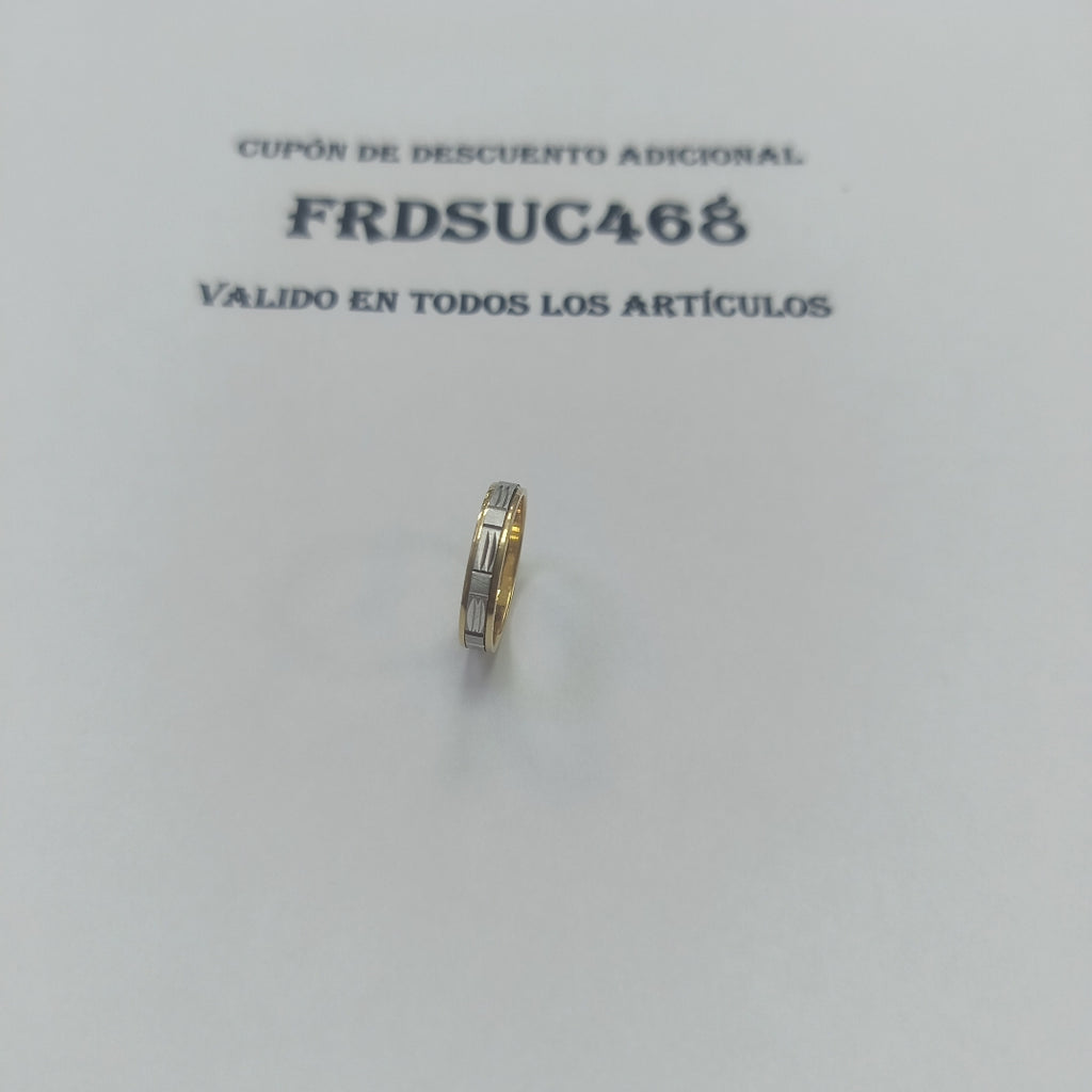 ARGOLLA ORO COMBINADO 14 K 1,80 GRMS (SEMINUEVO)