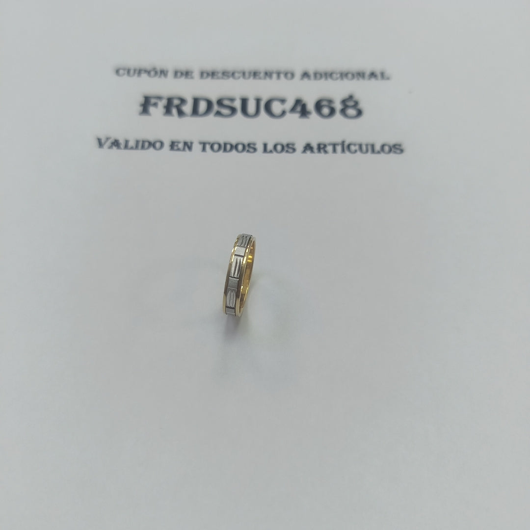 ARGOLLA ORO COMBINADO 14 K 1,80 GRMS (SEMINUEVO)