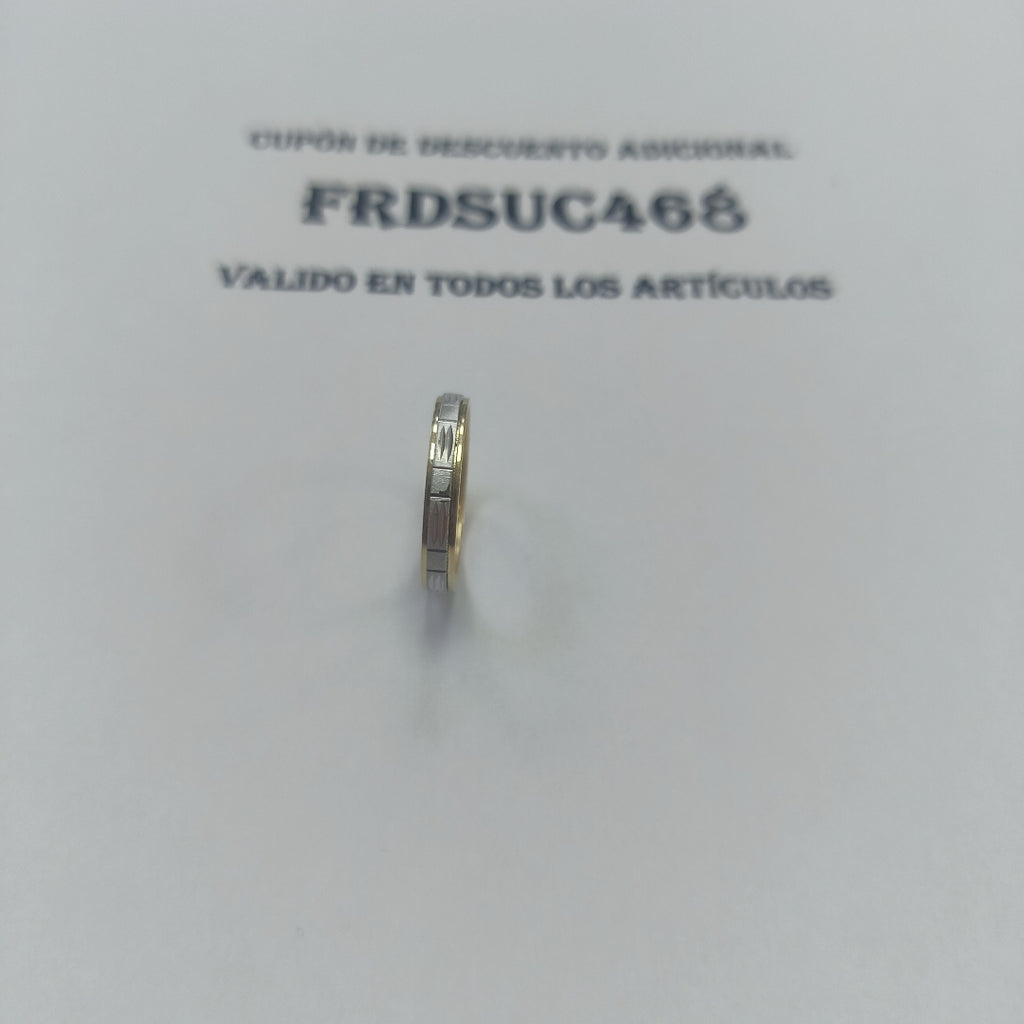 ARGOLLA ORO COMBINADO 14 K 2,30 GRMS (SEMINUEVO)