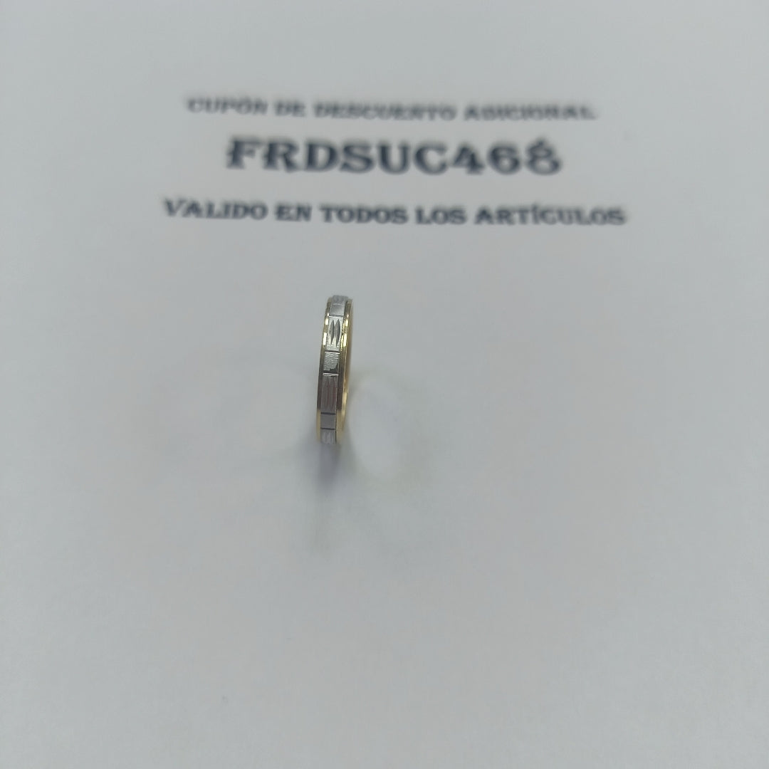 ARGOLLA ORO COMBINADO 14 K 2,30 GRMS (SEMINUEVO)