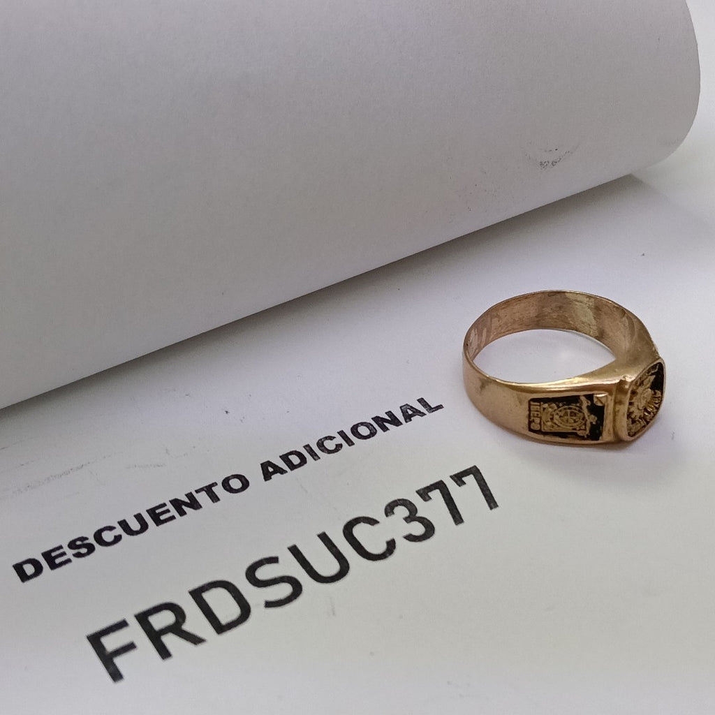 ANILLO DE GRADUACIÓN ORO 10 K 4.8 GRMS (SEMINUEVO)