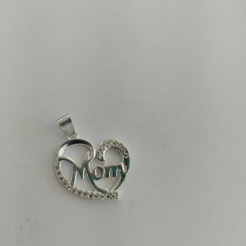 DIJE CORAZON C/CIRCONIAS PLATA .925 3.1 GR (NUEVO)