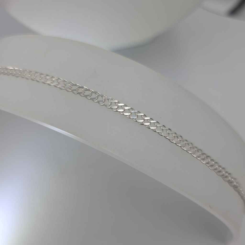 PULSERA DOBLE ESLABON PLATA .925 18 CM 3.53 GR (NUEVO)
