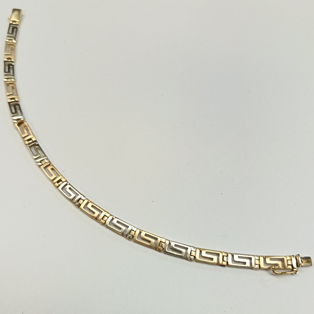PULSERA ORO COMBINADO 14 K 12,40 GRMS (SEMINUEVO)