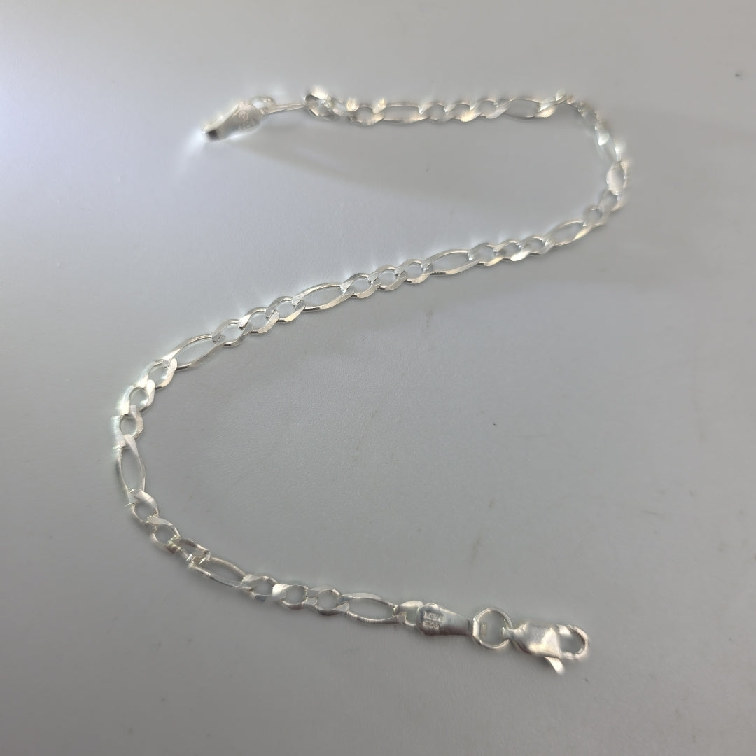 PULSERA TEJIDO 3X1 PLATA .925 21 CM 3.2 GR (NUEVO)