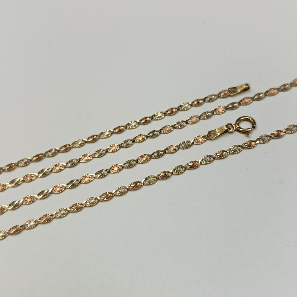 CADENA ORO, ORO COMBINADO 14 K 1.7 GRMS (SEMINUEVO)
