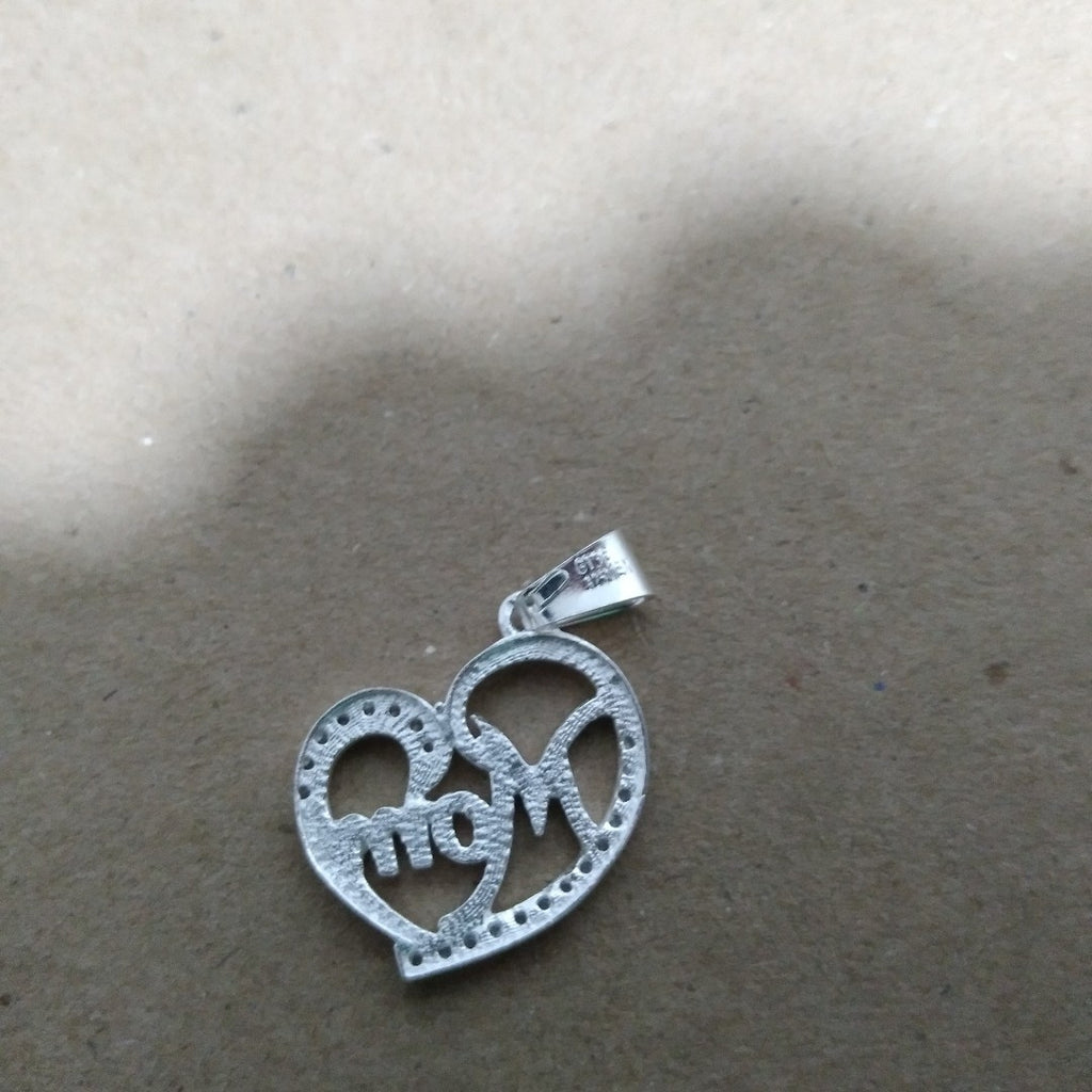 DIJE CORAZON C/CIRCONIAS PLATA .925 3.1 GR (NUEVO)