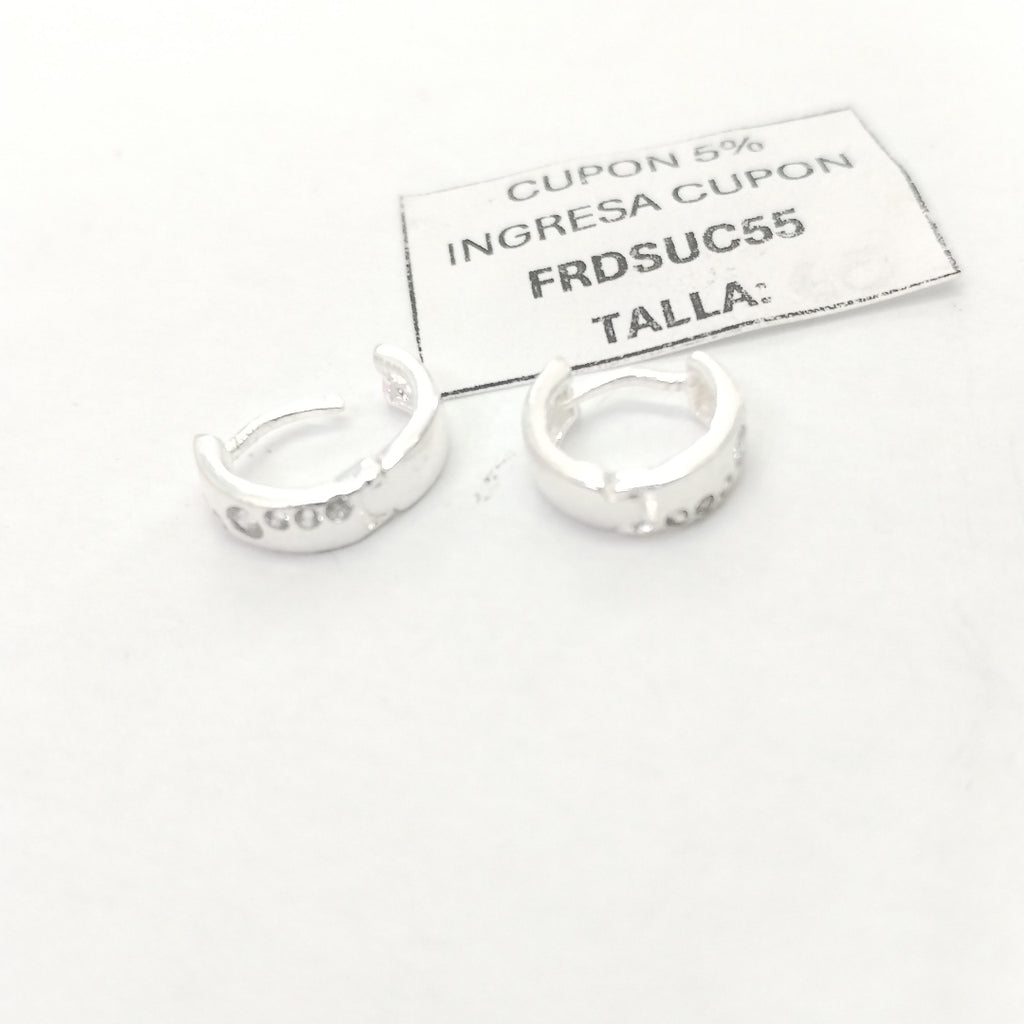 ARRACADAS C/CIRCONIAS PLATA .925 2.4 GR (NUEVO)