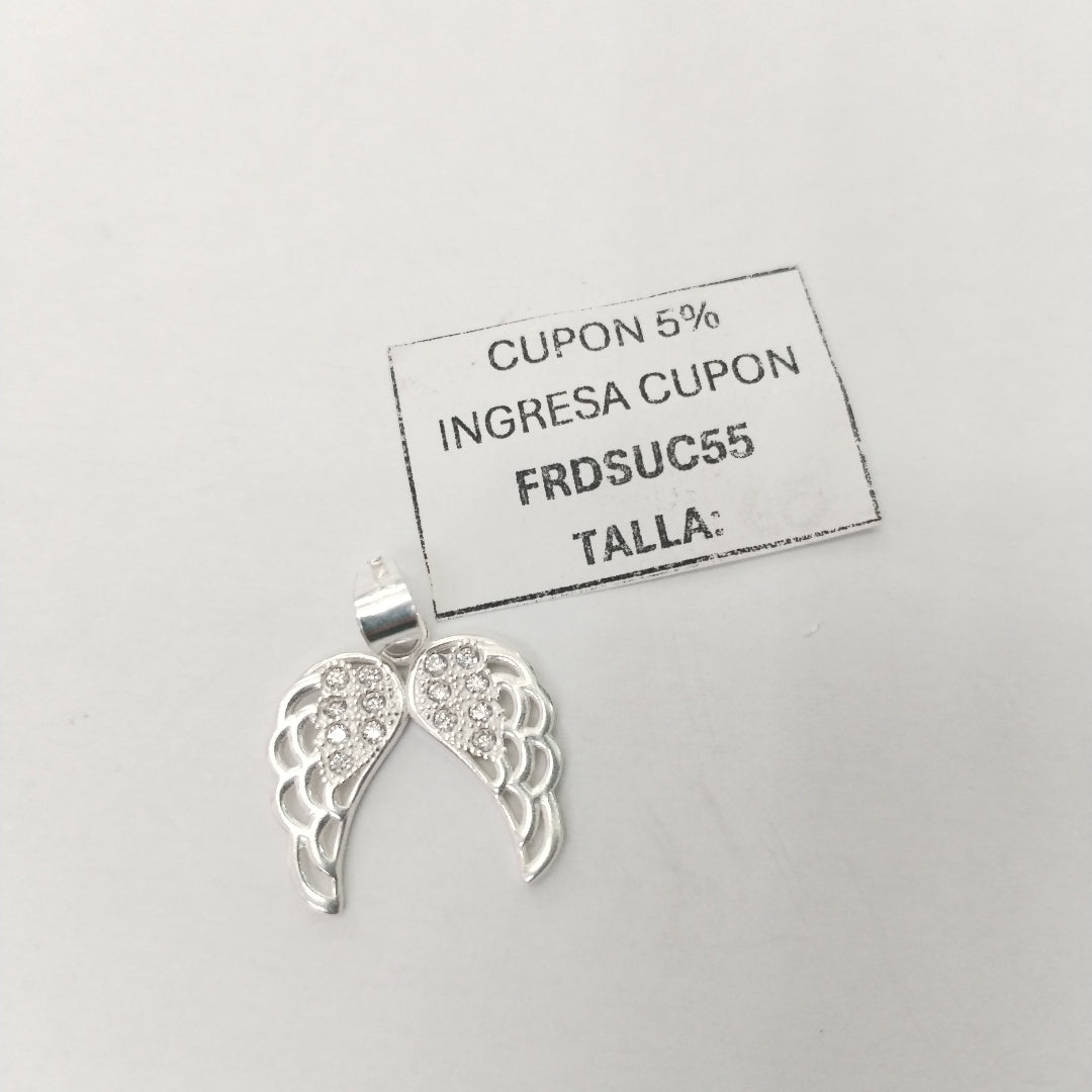 DIJE ALAS C/CIRCONIAS PLATA .925 2.3 GR (NUEVO)