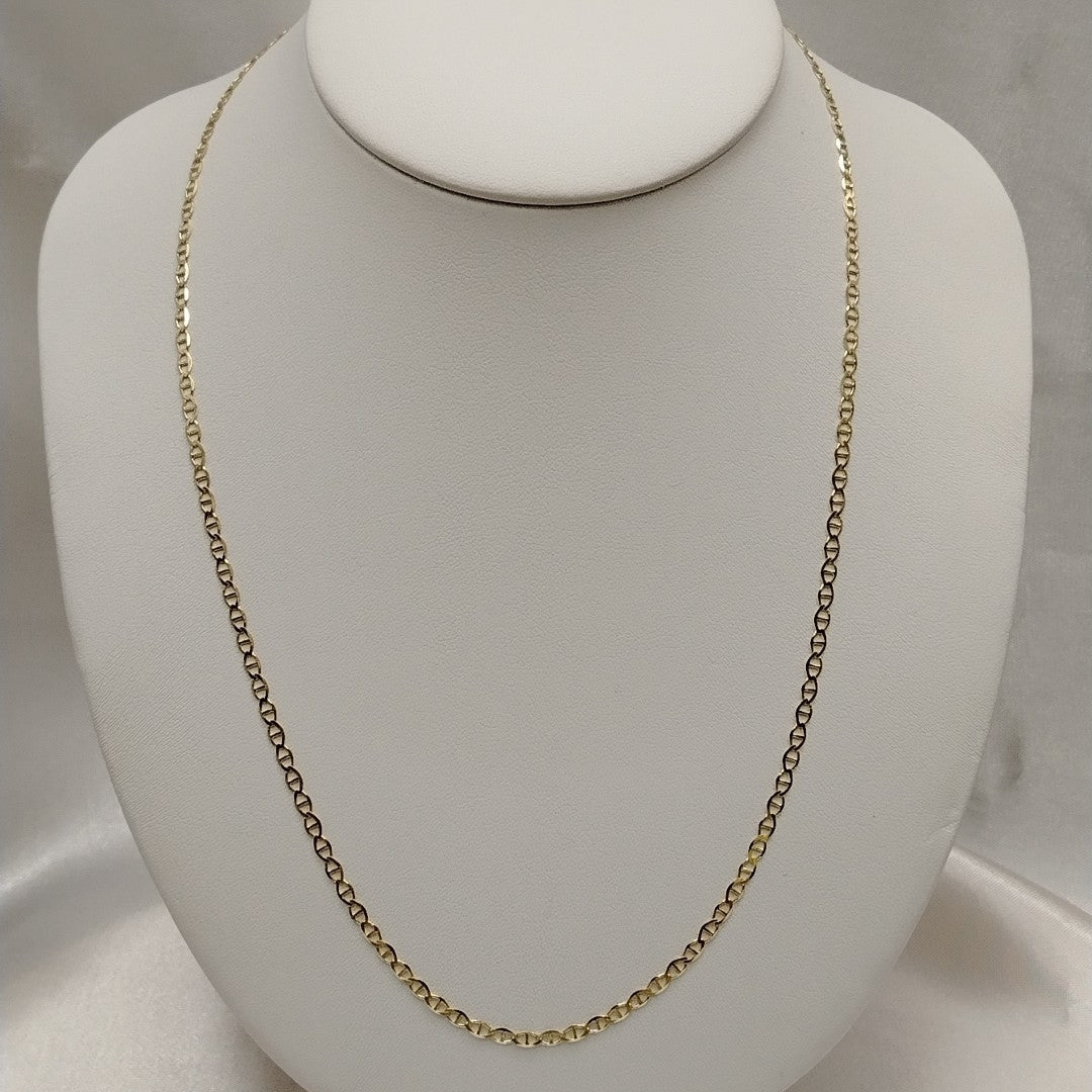 CADENAS TEJIDO GUCHI ORO 10K 55 CM 3.9 GR (NUEVO)