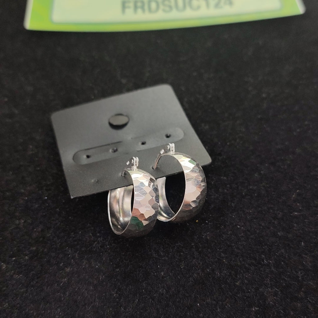 ARETES ARRACADAS FACETADAS PLATA .925 2.8 GR (NUEVO)