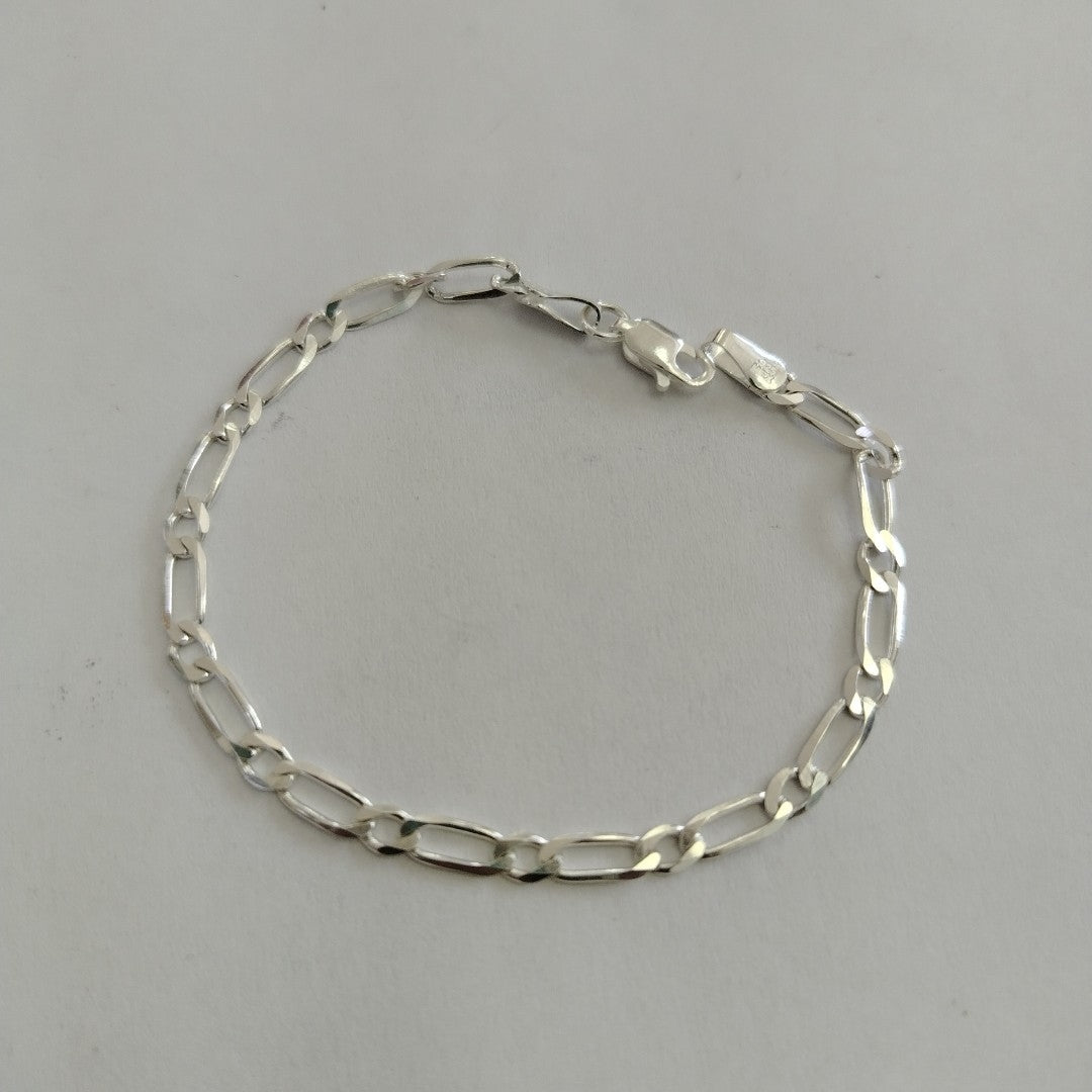 PULSERA TEJIDO 1X1 PLATA .925 18 CM 3.5 GR (NUEVO)