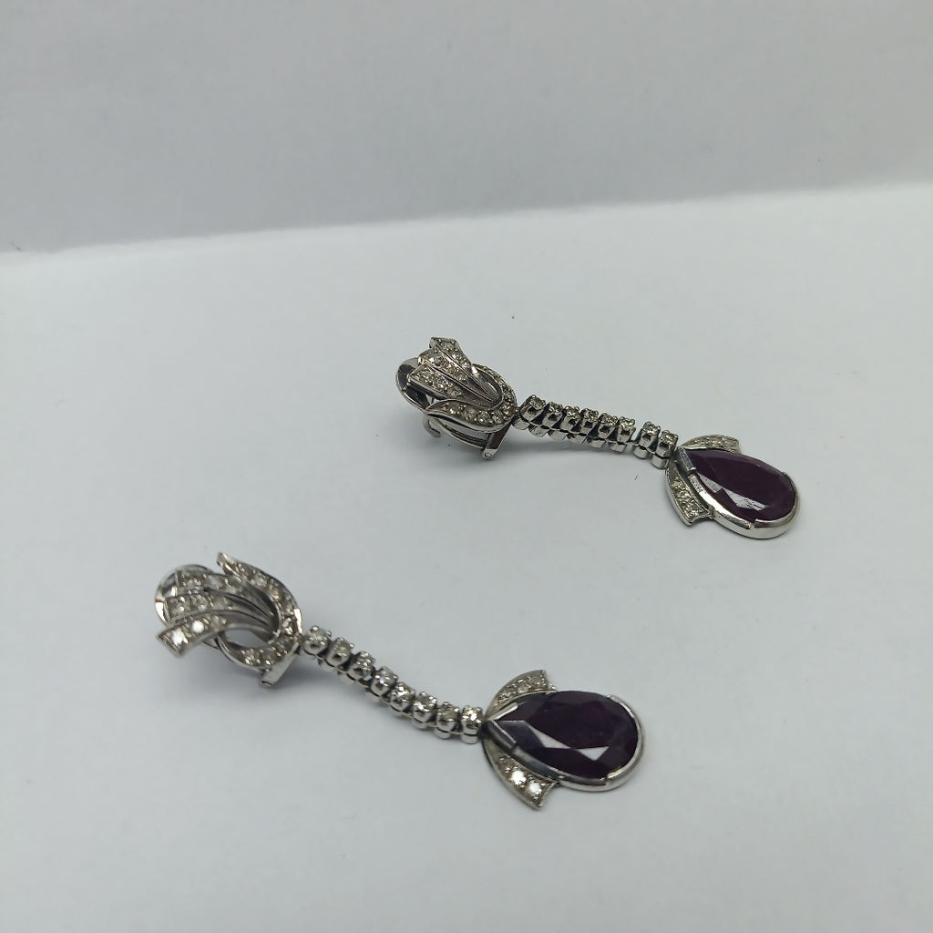 ARETES PAR ORO, ORO BLANCO 14 K 9.5 GRMS (SEMINUEVO)