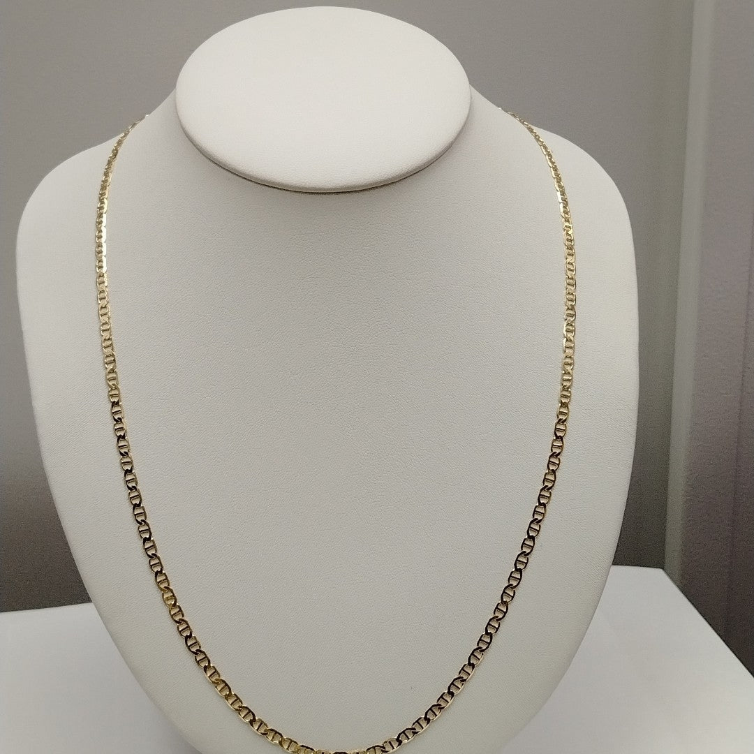 CADENAS TEJIDO MARINERA ORO 14K 60 CM 8.5 GR (NUEVO)