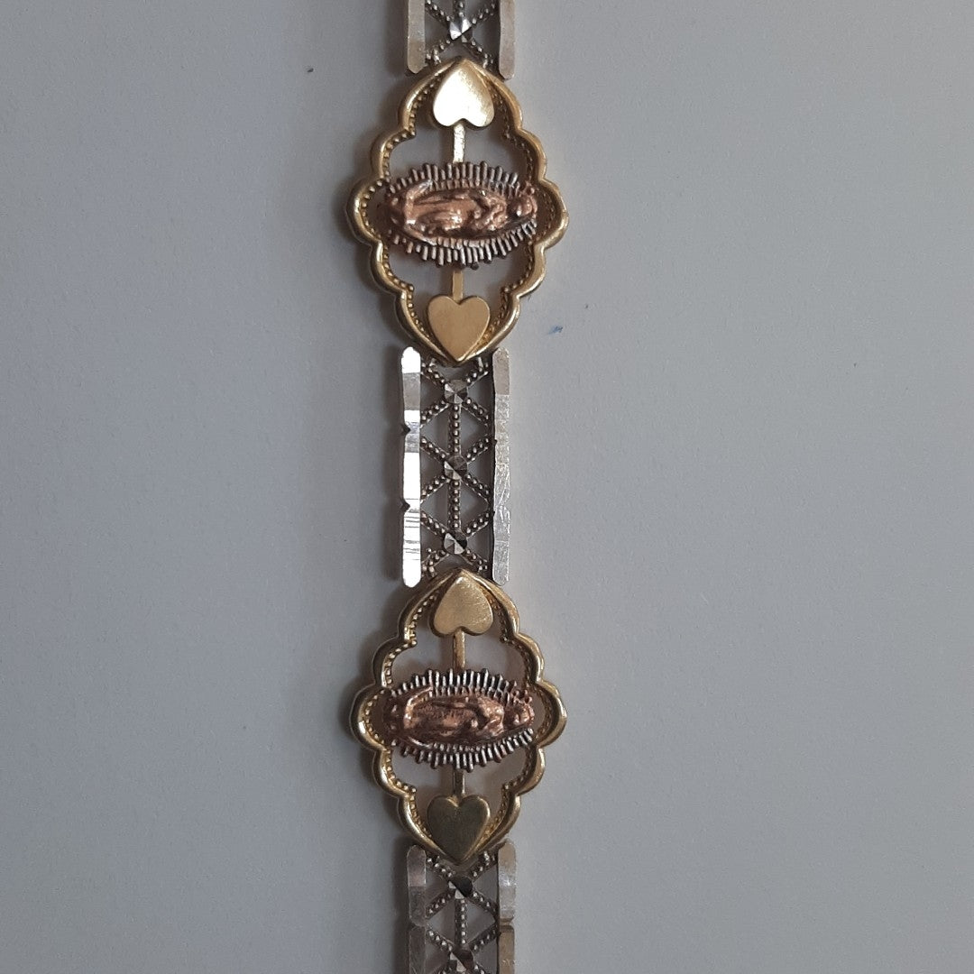 PULSERA ORO COMBINADO 10 K 6.5 GRMS (SEMINUEVO)