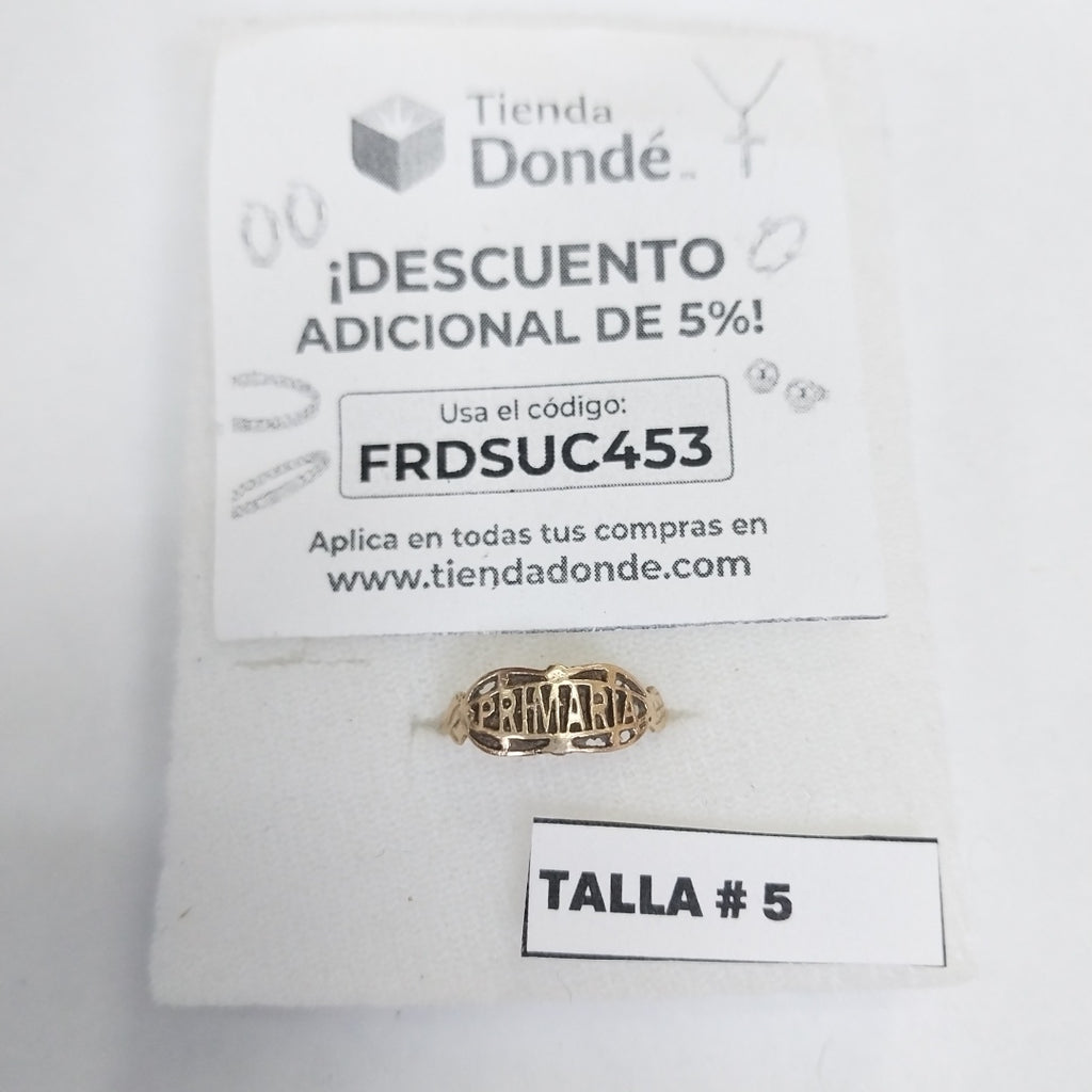 ANILLO DE GRADUACIÓN ORO 10 K 0,80 GRMS (SEMINUEVO)