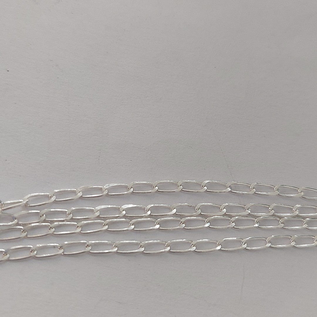 CADENA TEJIDO ESLABONES PLATA .925 50 CM 2.7 GR (NUEVO)