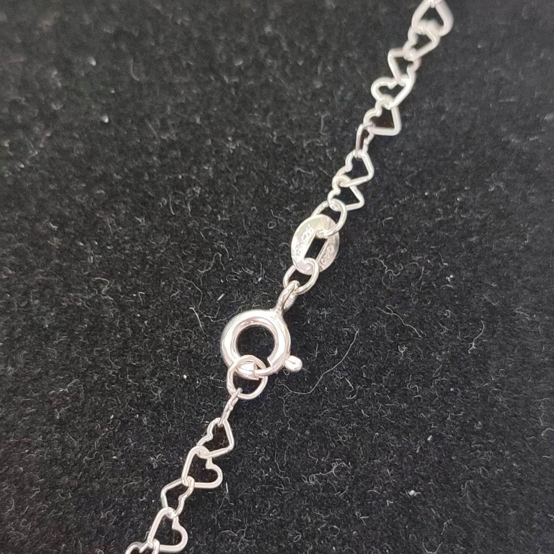 CADENA CORAZONES PLATA .925 55 CM 2.82 GR (NUEVO)