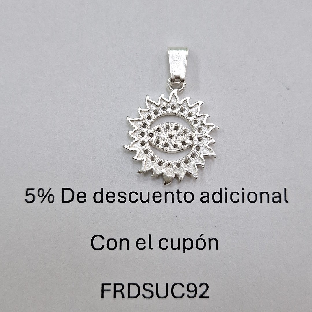 DIJE OJO MAGICO CON CIRCONIAS PLATA .925 2 GR (NUEVO)