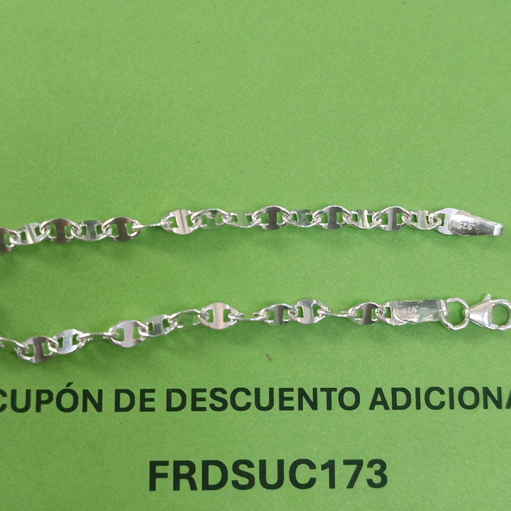 PULSERA TEJIDO ESPECIAL PLATA .925 18 CM 3.3 GR (NUEVO)