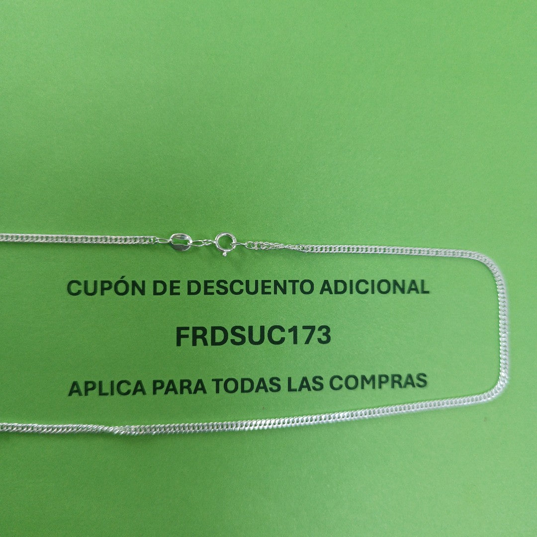 CADENA BARBADA PLATA .925 55 CM 4.42 GR (NUEVO)