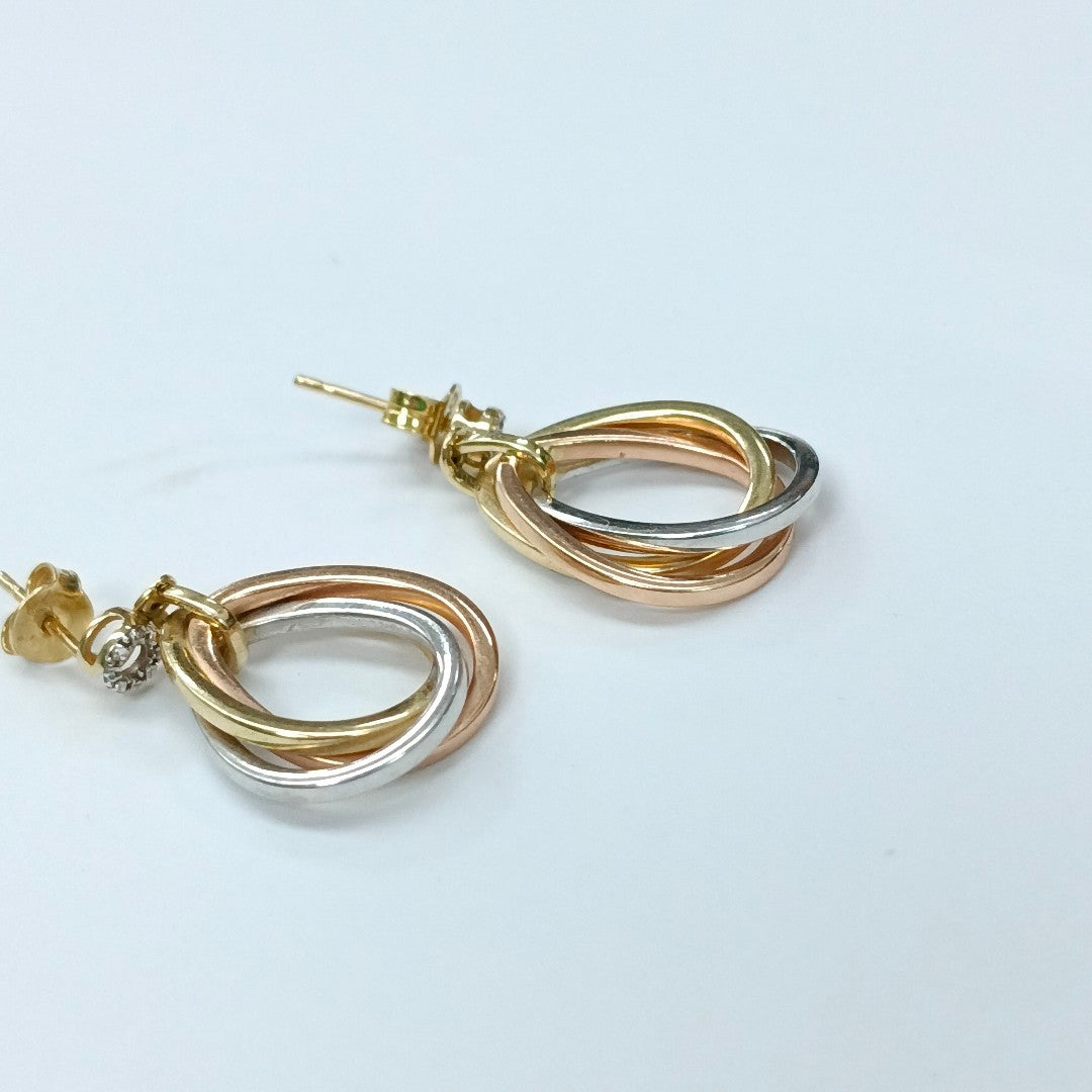 ARETES PAR ORO 14 K 4,10 GRMS (SEMINUEVO)