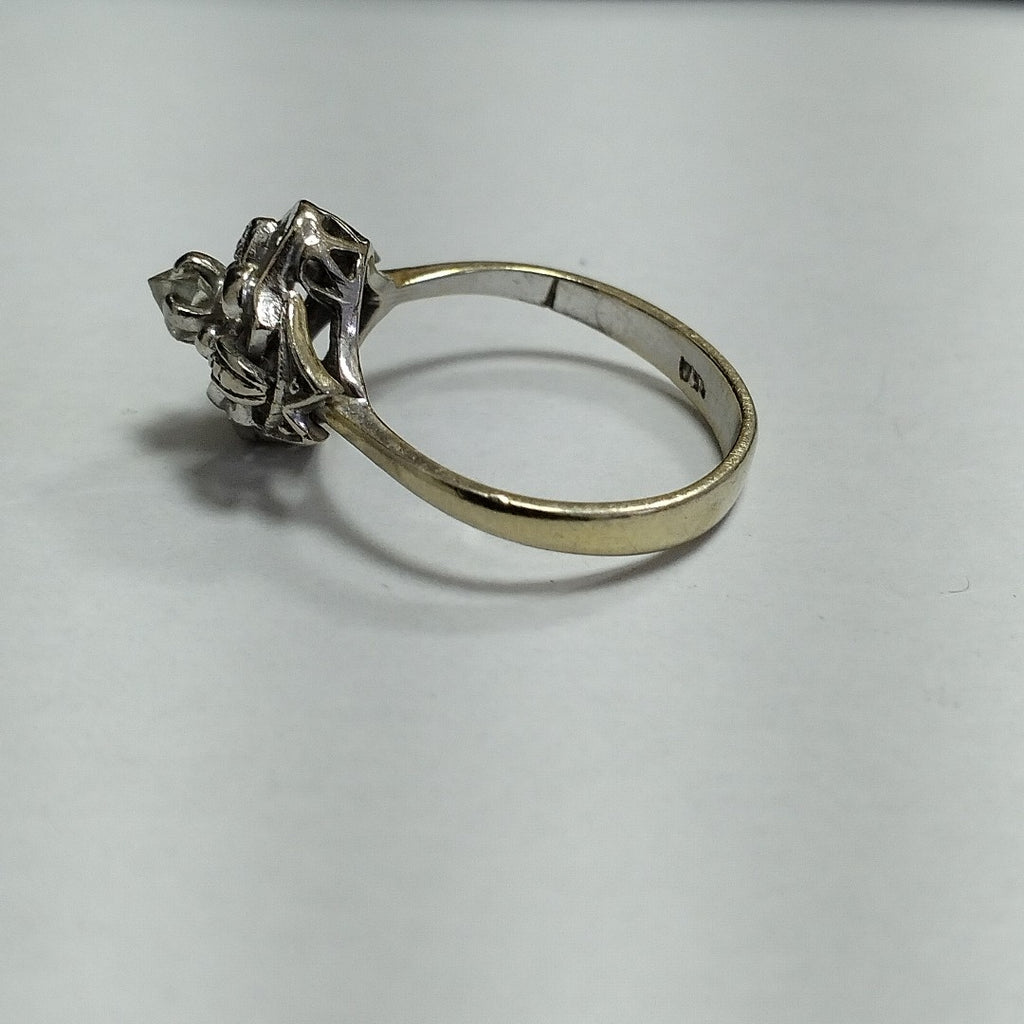 ANILLITO, SOLITARIO ORO BLANCO 14 K 2.9 GRMS (SEMINUEVO)