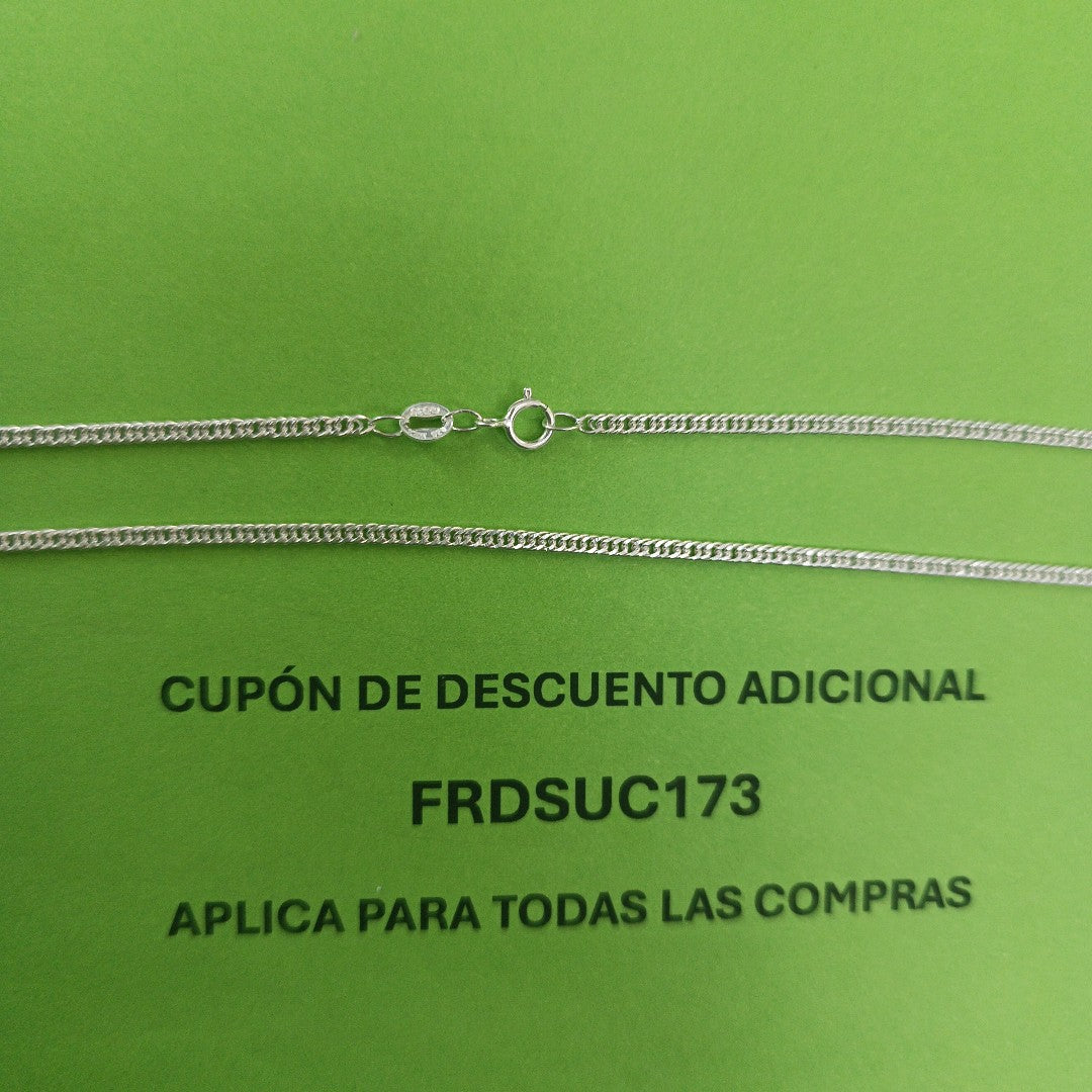 CADENA BARBADA PLATA .925 50 CM 4.12 GR (NUEVO)