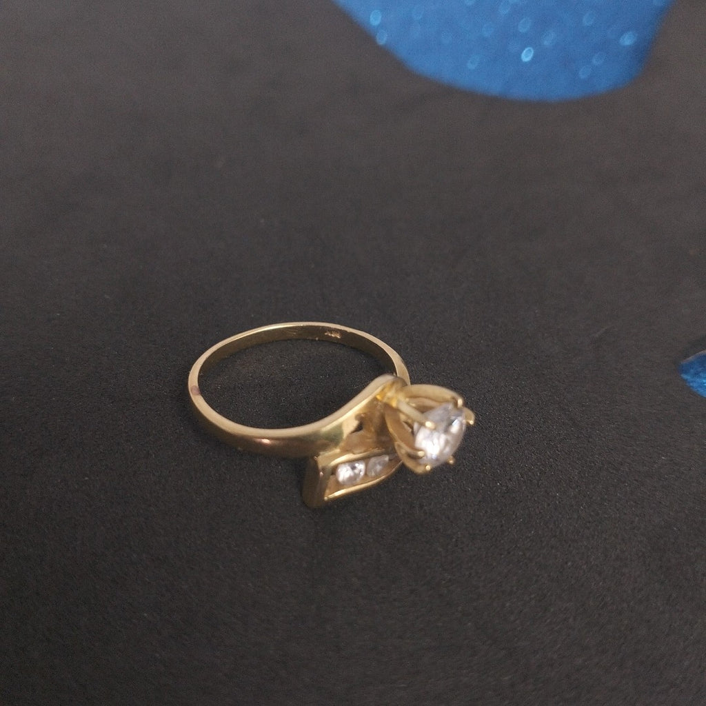 ANILLO,DIJE,SOLITARIO ORO 14 K 2,80 GRMS (SEMINUEVO)