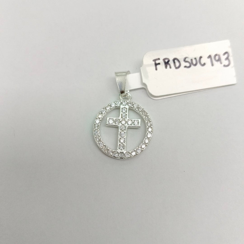 DIJE CRUZ C/CIRCONIAS PLATA .925 2.5 GR (NUEVO)