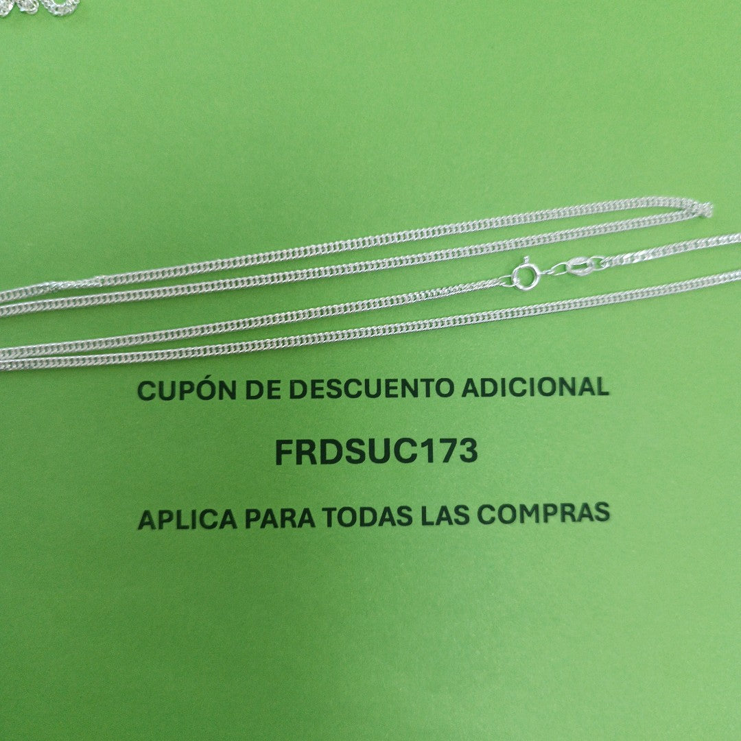 CADENA BARBADA PLATA .925 60 CM 5.02 GR (NUEVO)