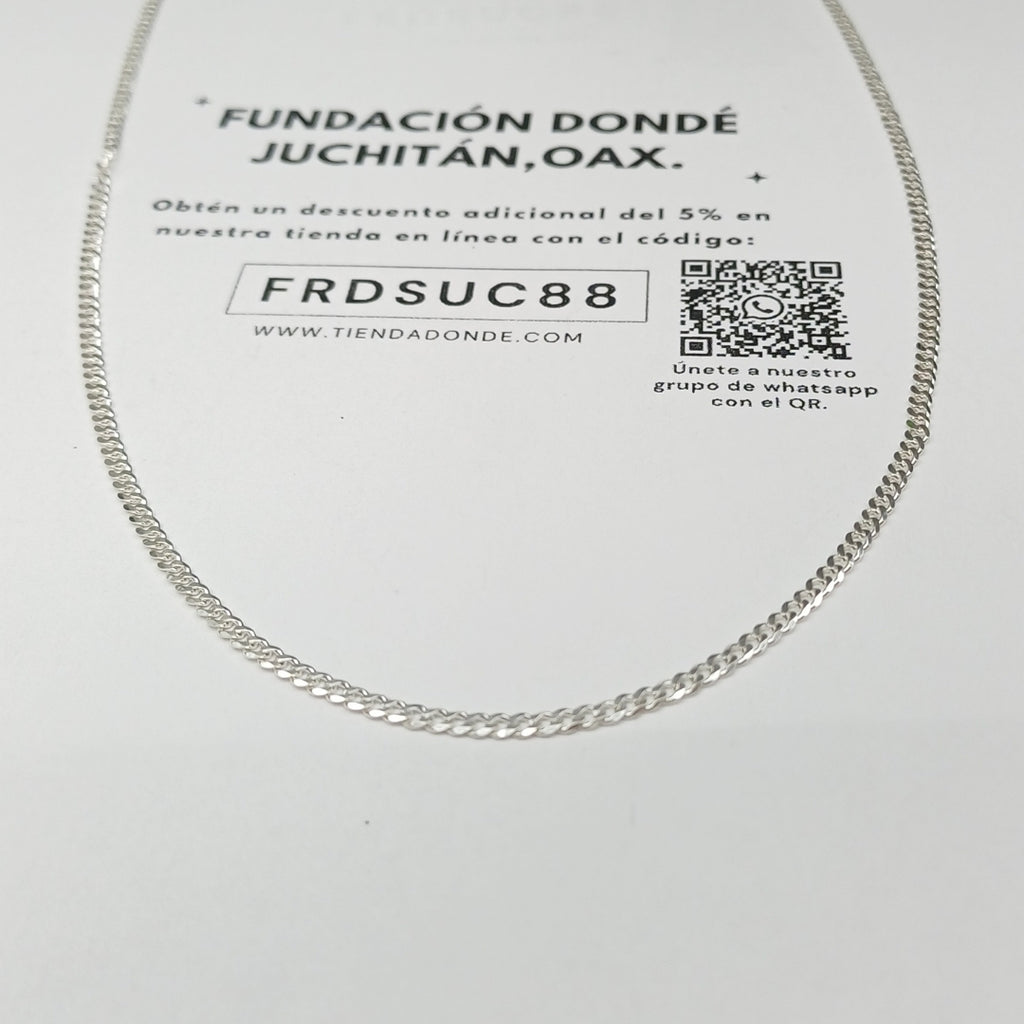 CADENA BARBADA PLATA .925 55 CM 4.93 GR (NUEVO)