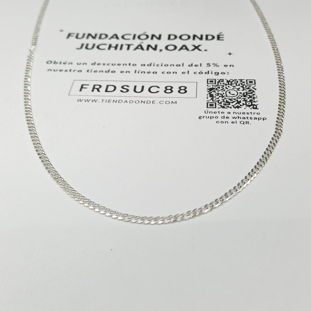 CADENA BARBADA PLATA .925 55 CM 4.93 GR (NUEVO)