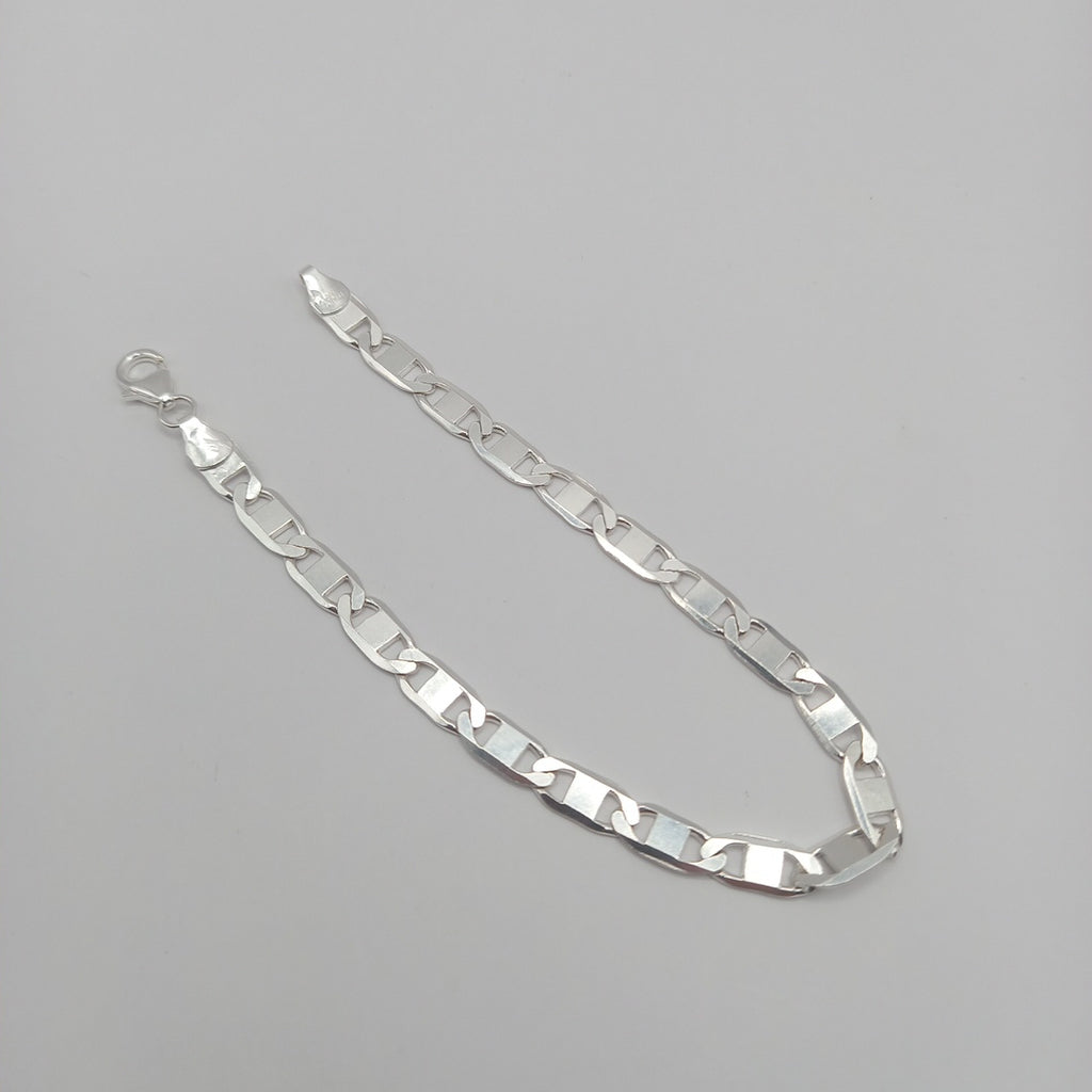 PULSERA TEJIDO ESPEJO PLATA .925 21 CM 7.8 GR (NUEVO)