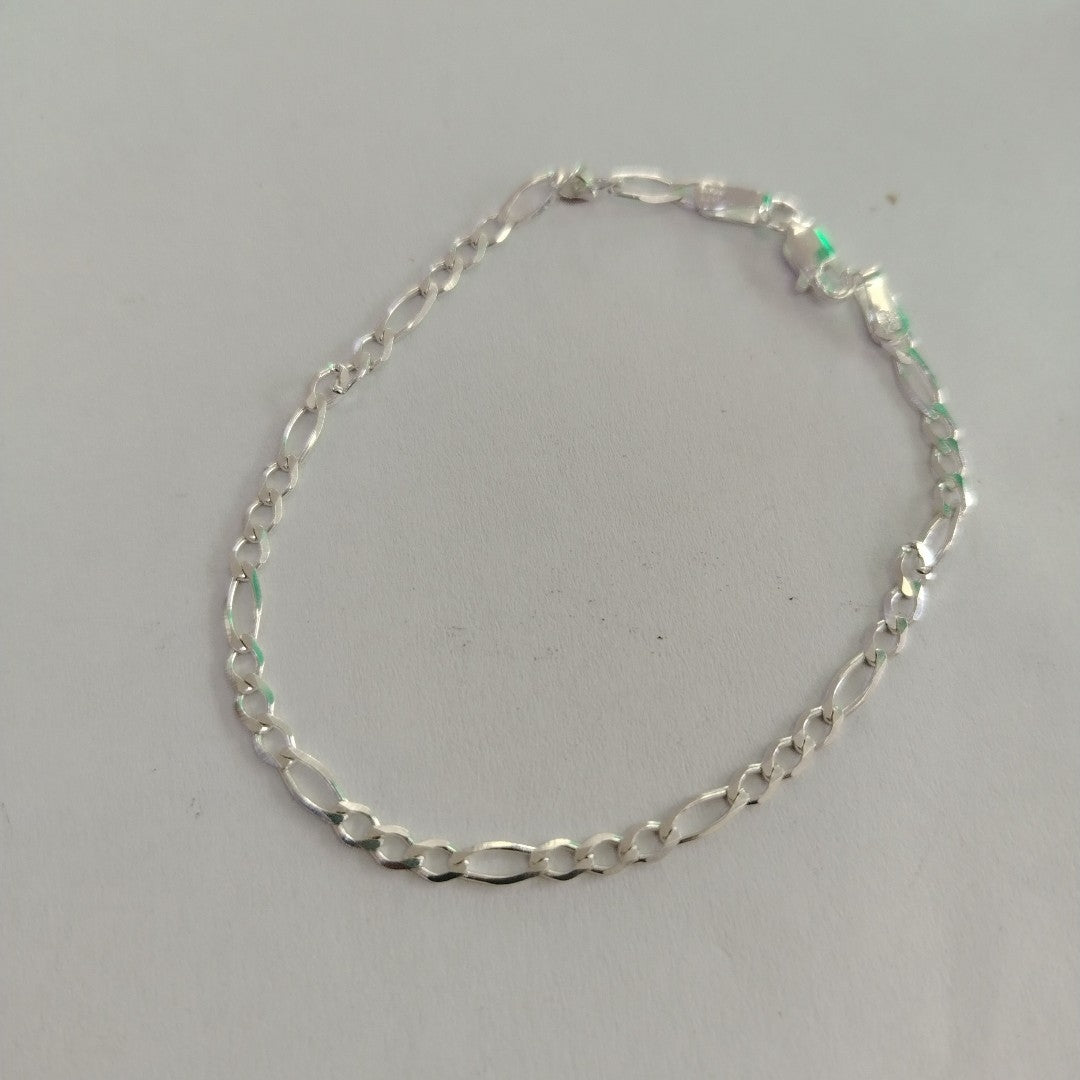 PULSERA TEJIDO 3X1 PLATA .925 21 CM 3.2 GR (NUEVO)