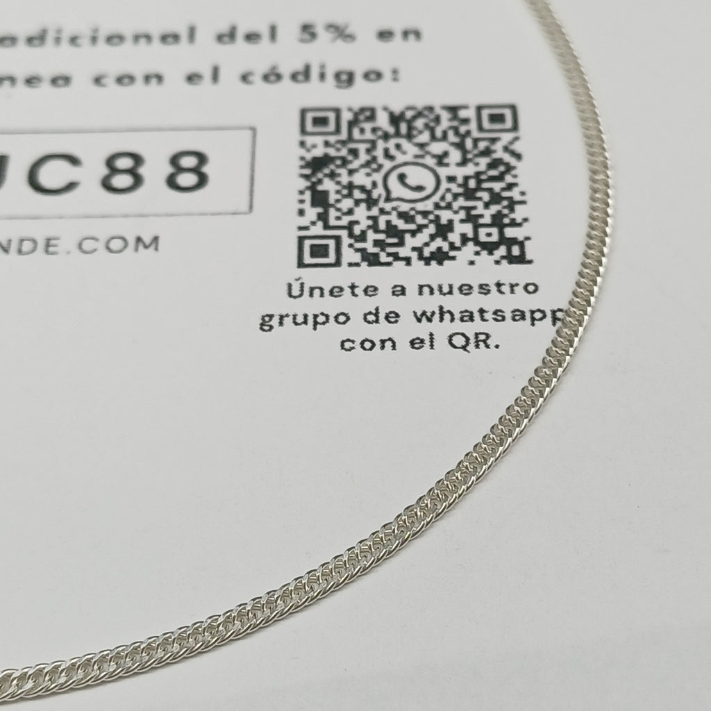 CADENA BARBADA PLATA .925 60 CM 5.02 GR (NUEVO)