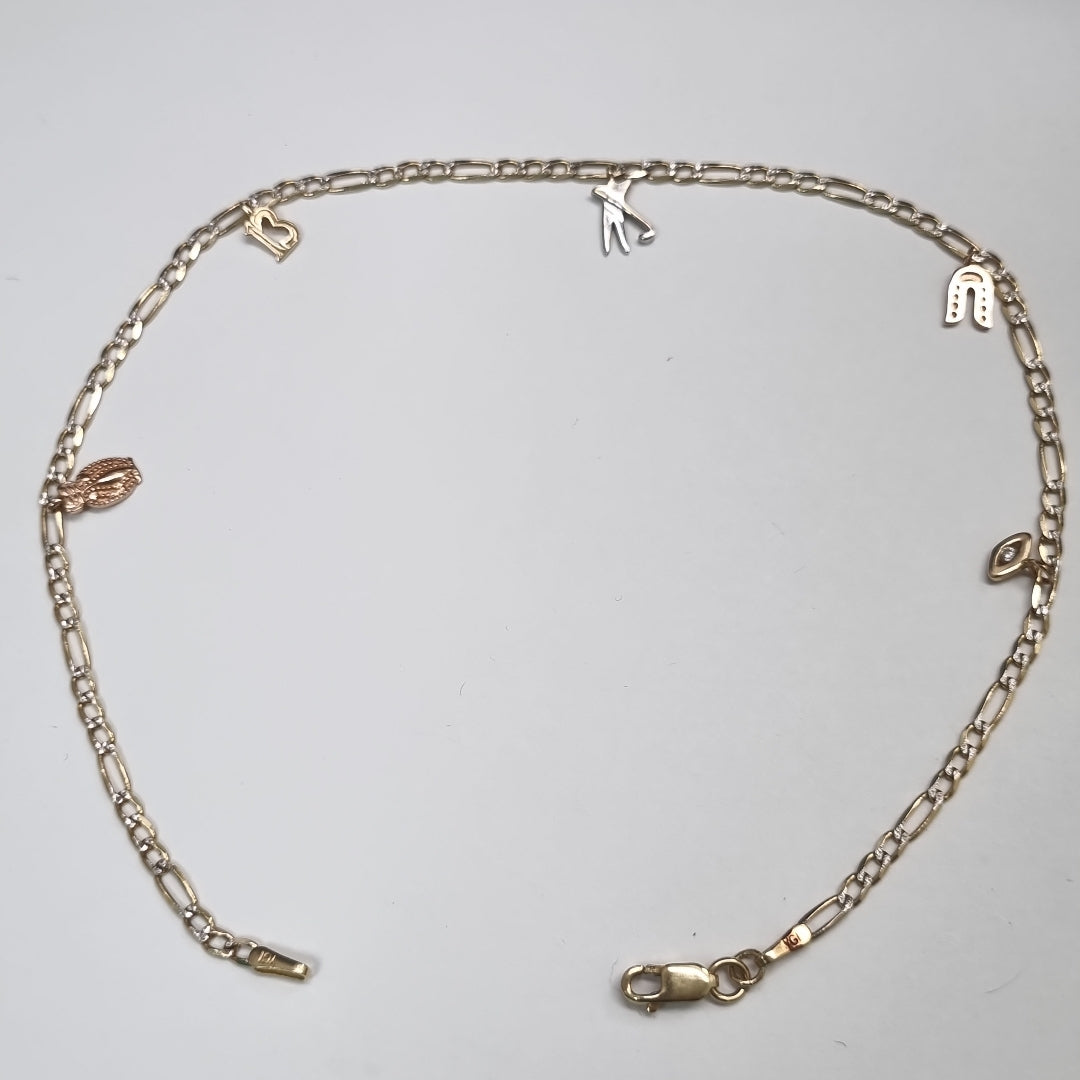 PULSERA ORO, ORO COMBINADO, RODIADO 10 K 3.5 GRMS (SEMINUEVO)